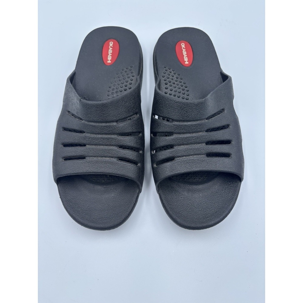 Okabashi  Mens Slide Sandals Black Comfort Ergonomic Slip On Size‎ ML 8.5-9.5